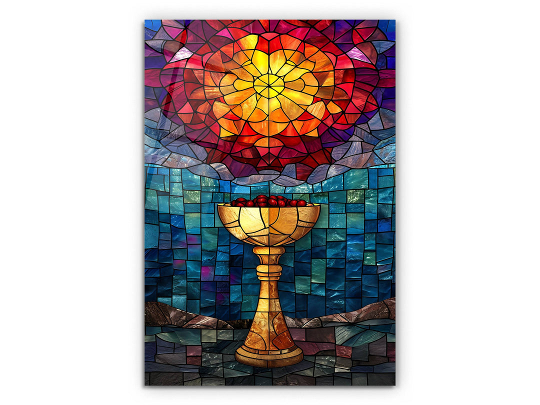 Colorful Religion Stained Glass Wall Art-Glass Printing Wall Decor