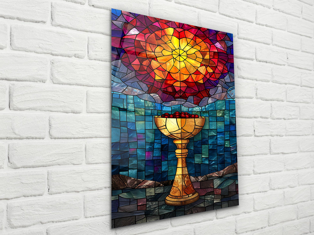 Colorful Religion Stained Glass Wall Art-Glass Printing Wall Decor