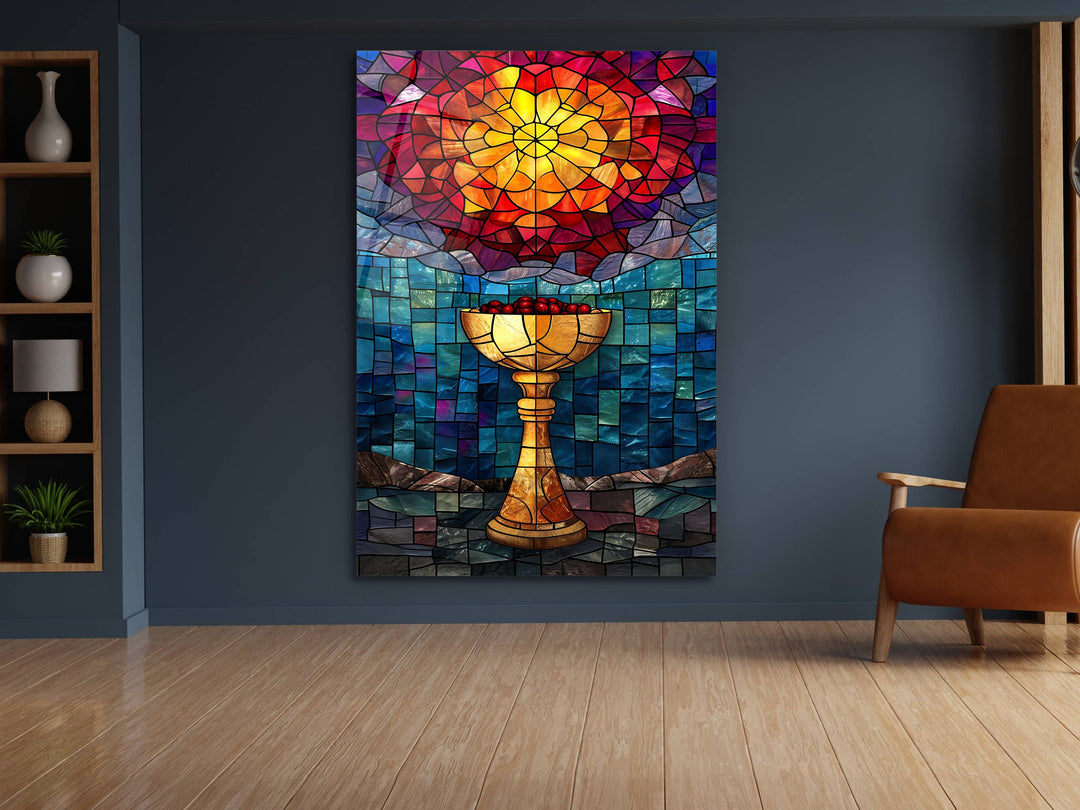 Colorful Religion Stained Glass Wall Art-Glass Printing Wall Decor