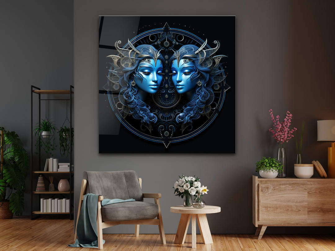 Gemini Glass Printing Wall Art - Home&Office Wall Decor