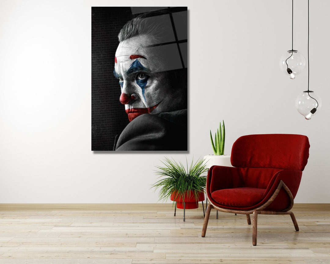 Joker Tempered Glass Printing Wall Art-Home Office Wall Painting Decoration