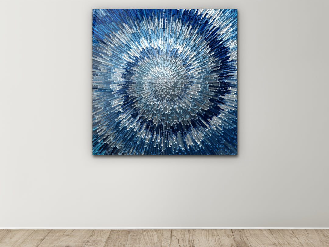 Abstract Blue Glass Printing Wall Art - Home&Office Wall Decor