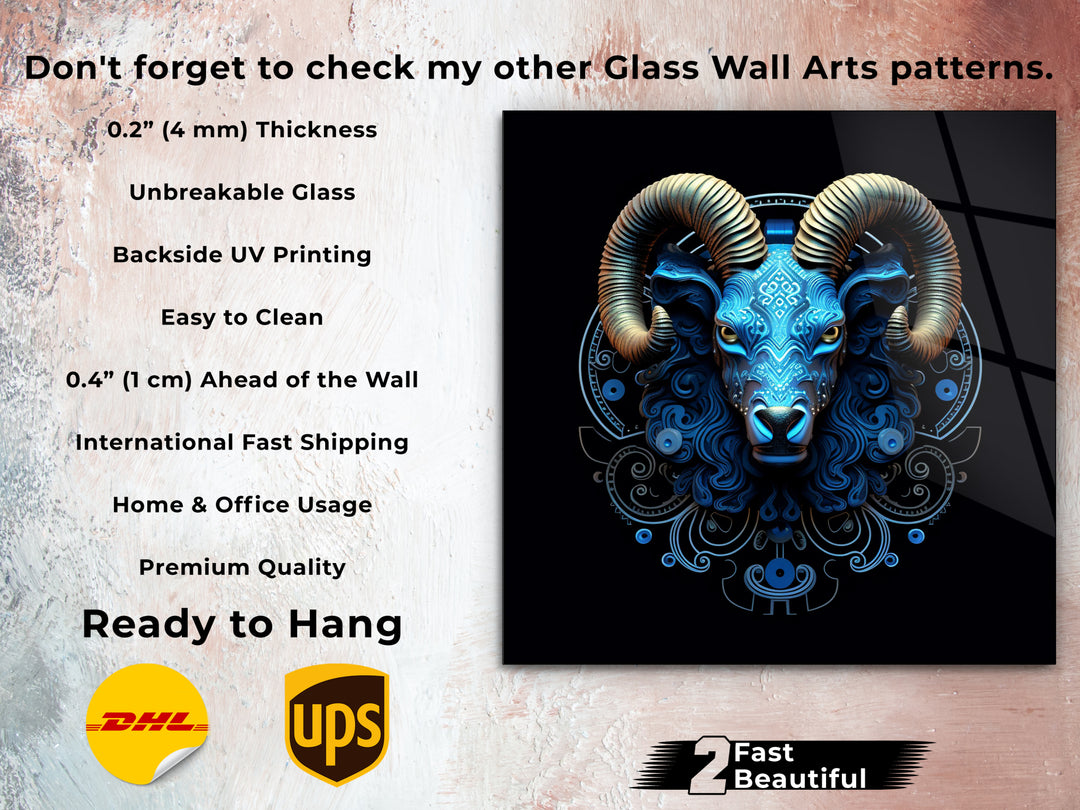 Aries Glass Printing Wall Art - Home&Office Wall Decor