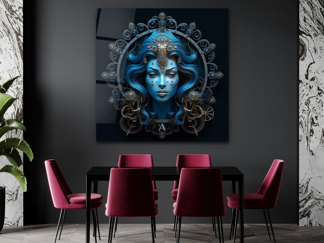 Aquarius Glass Printing Wall Art - Home&Office Wall Decor