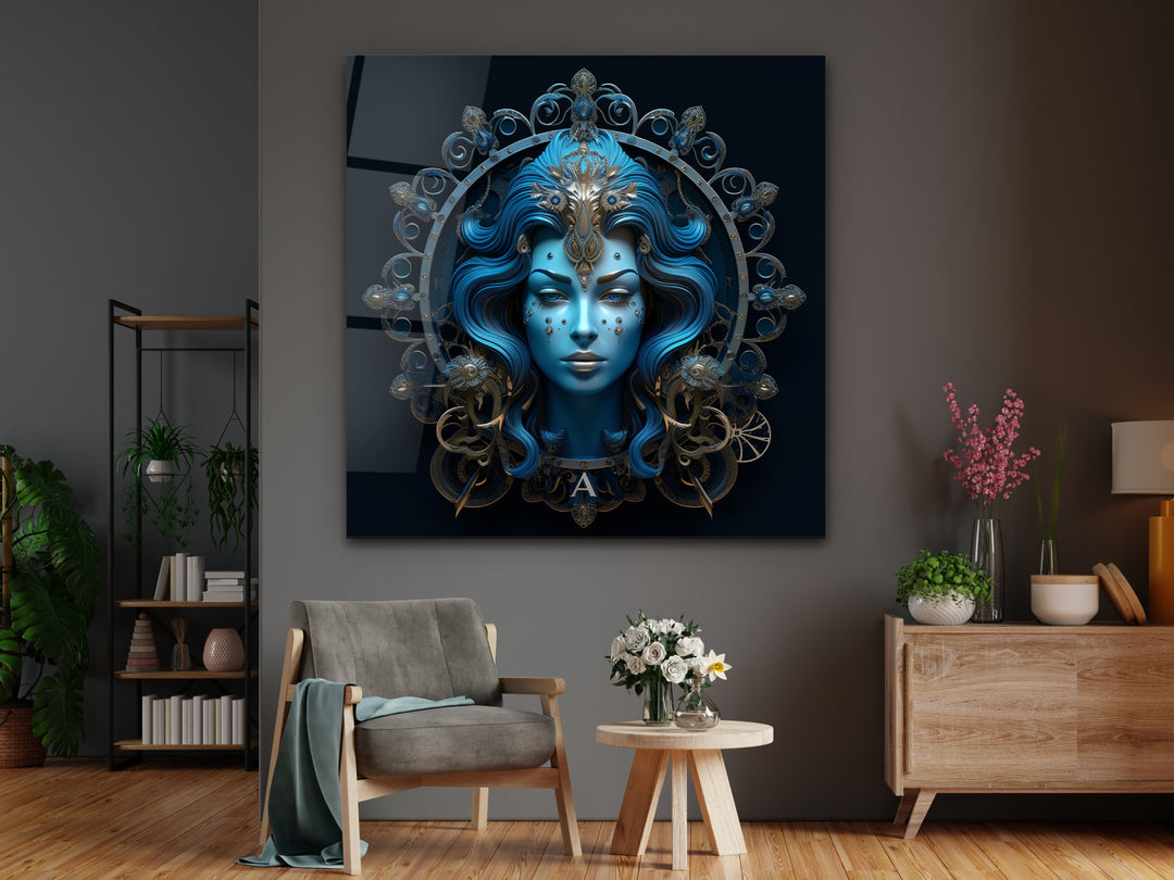 Aquarius Glass Printing Wall Art - Home&Office Wall Decor