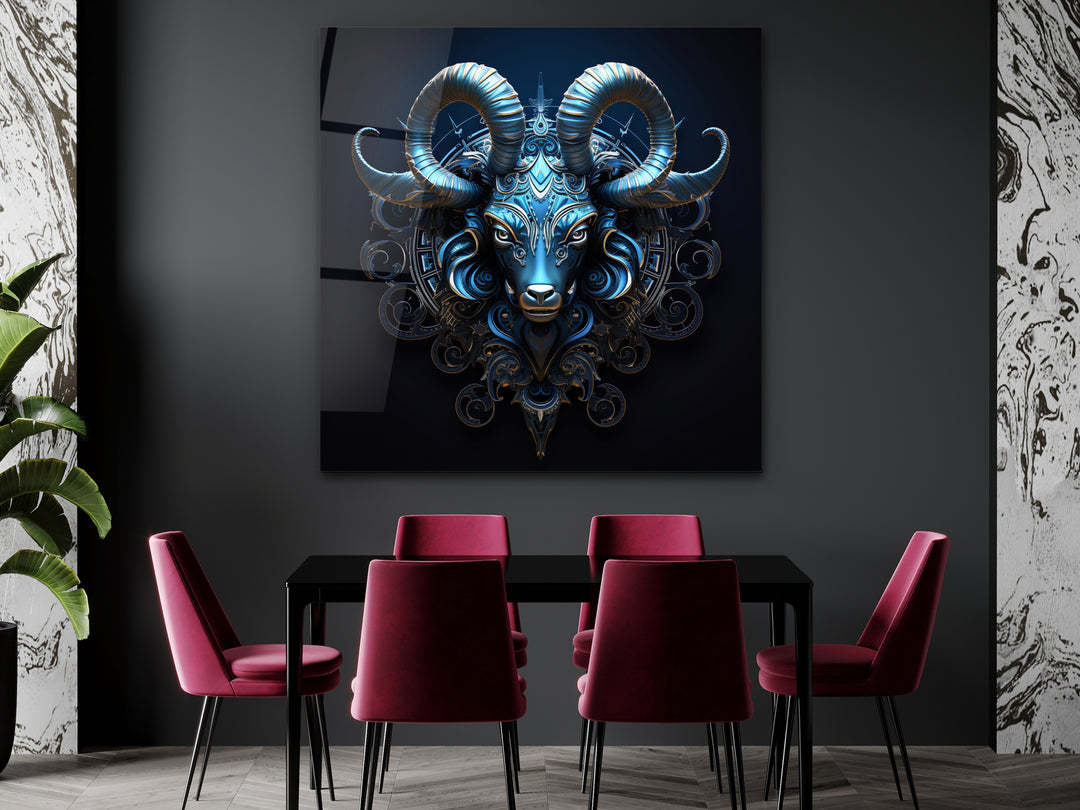 Capricorn Glass Printing Wall Art - Home&Office Wall Decor