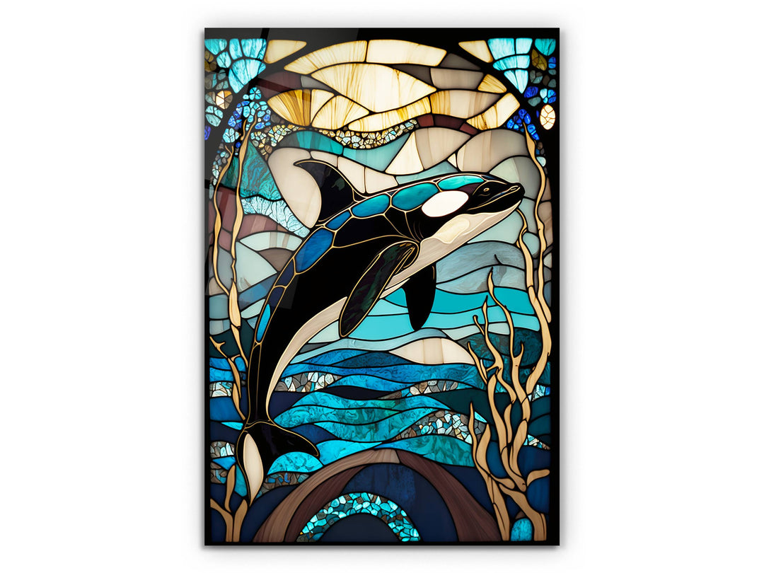 Stained Glass Pattern Wall Art Window-Wall Painting Decor Panel