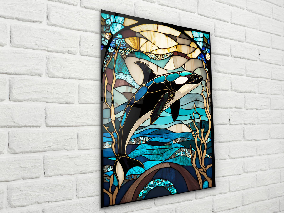 Stained Glass Pattern Wall Art Window-Wall Painting Decor Panel