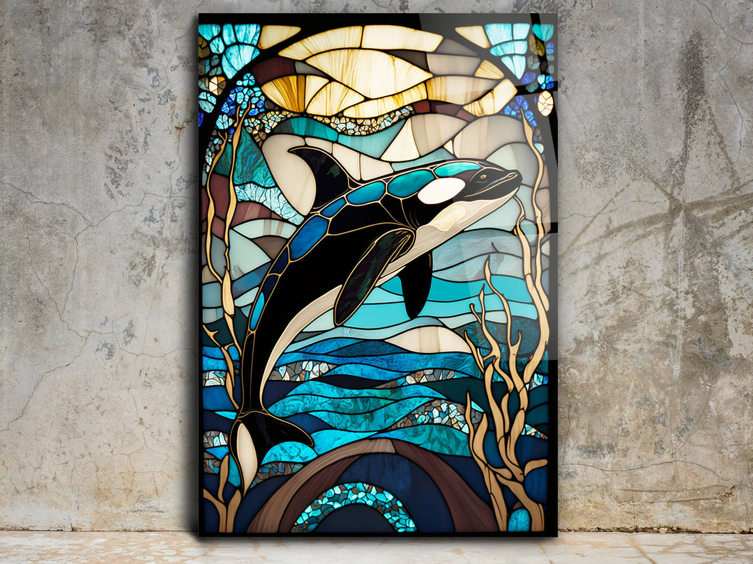 Stained Glass Pattern Wall Art Window-Wall Painting Decor Panel