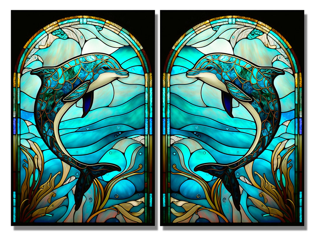 Stained Glass Pattern Wall Art Window-Wall Painting Decor Panel