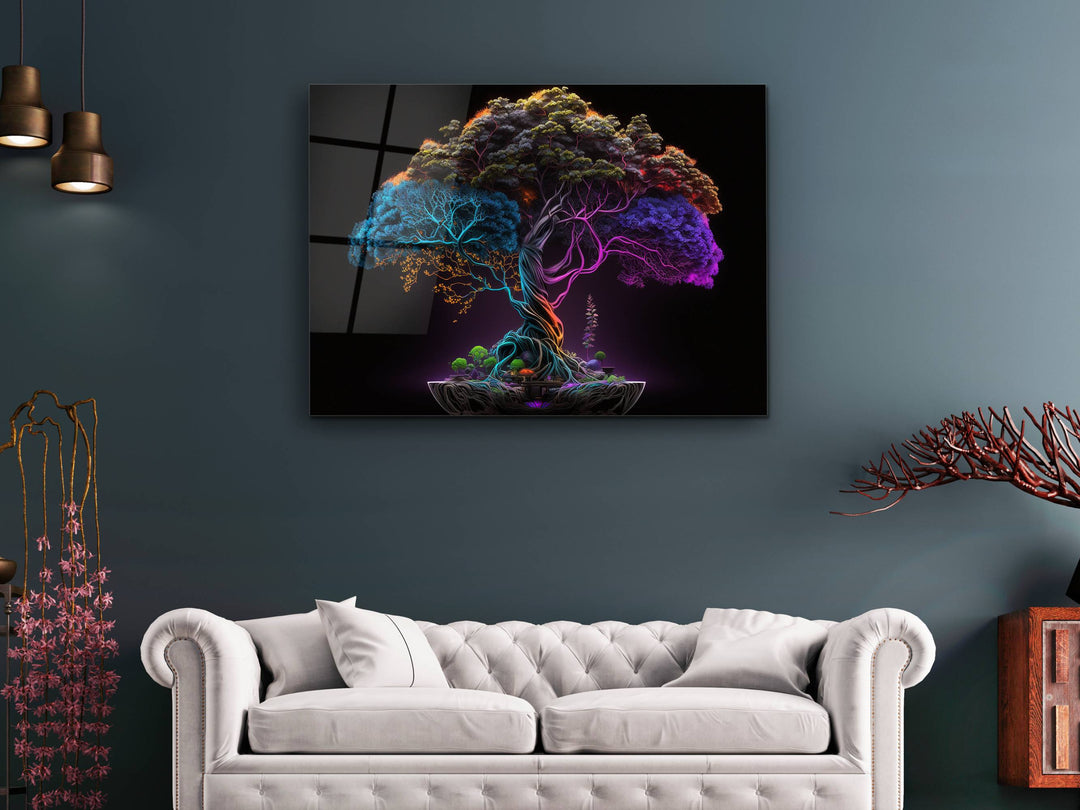 Tree of Life Glass Printing Wall Art-Home Office Wall Decor