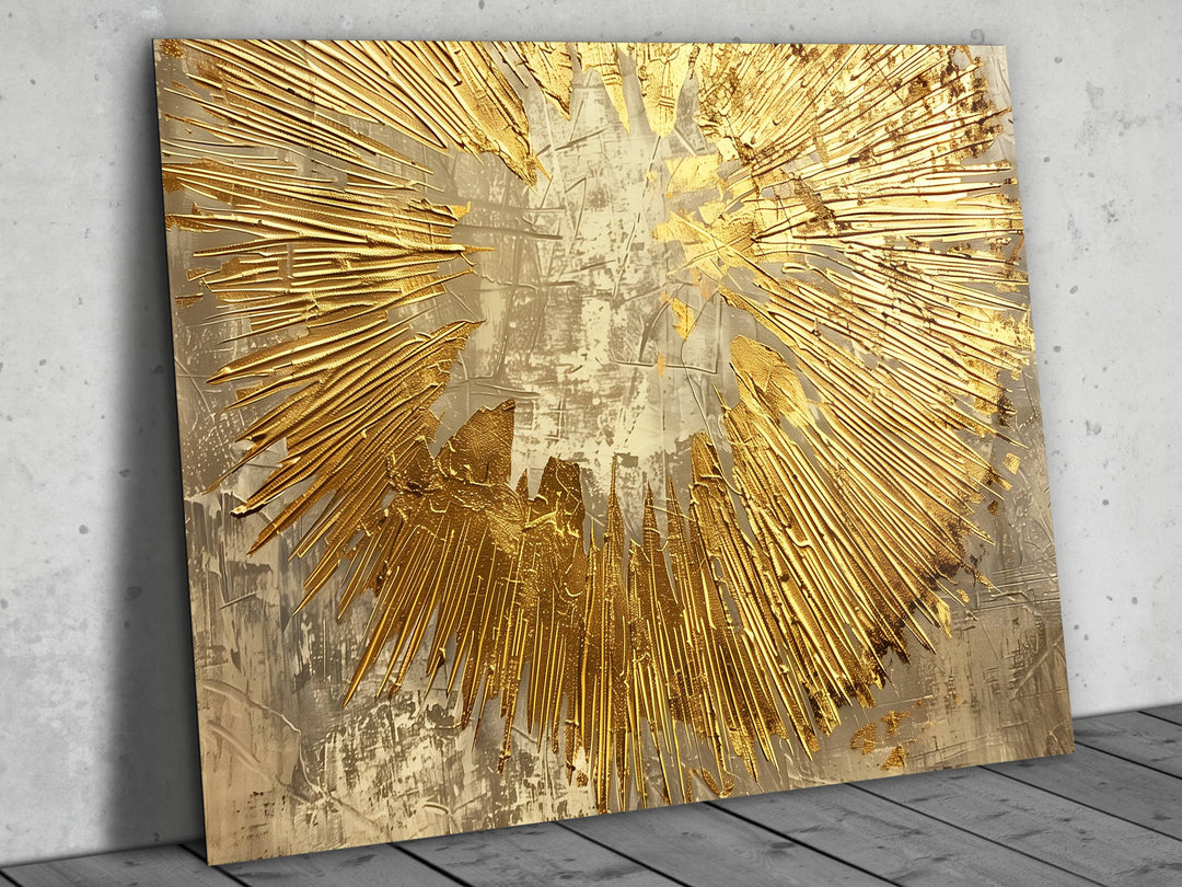 Abstract Gold Glass Printing Wall Art - Home&Office Wall Decor