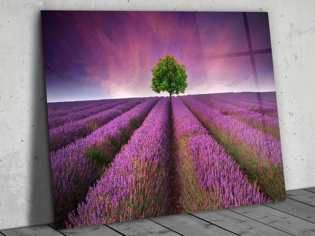 Landscape Purple Glass Printing Wall Art - Home&Office Wall Decor