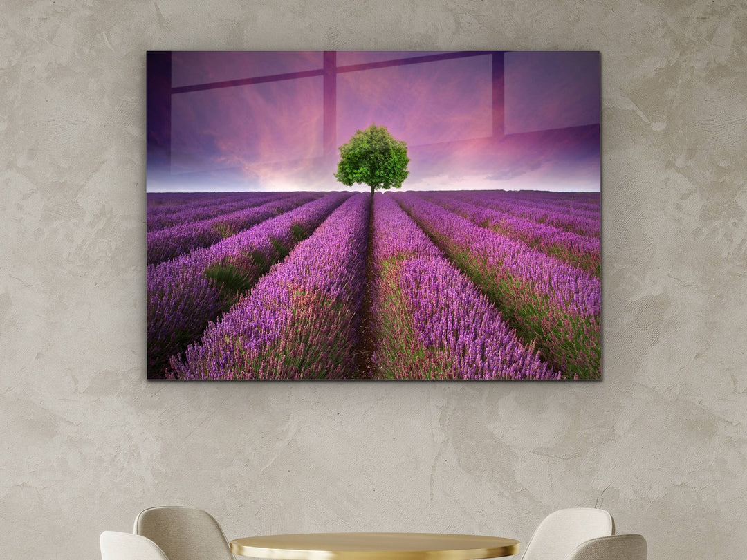 Landscape Purple Glass Printing Wall Art - Home&Office Wall Decor