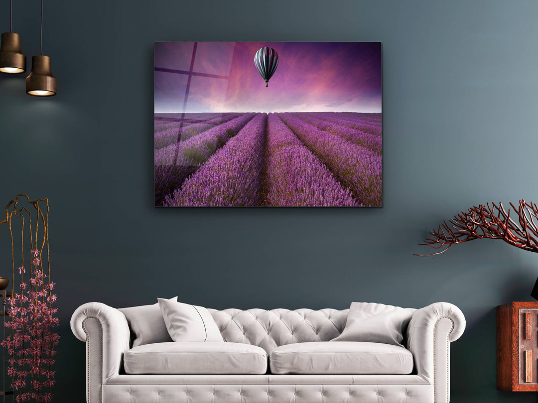 Landscape Purple Glass Printing Wall Art - Home&Office Wall Decor