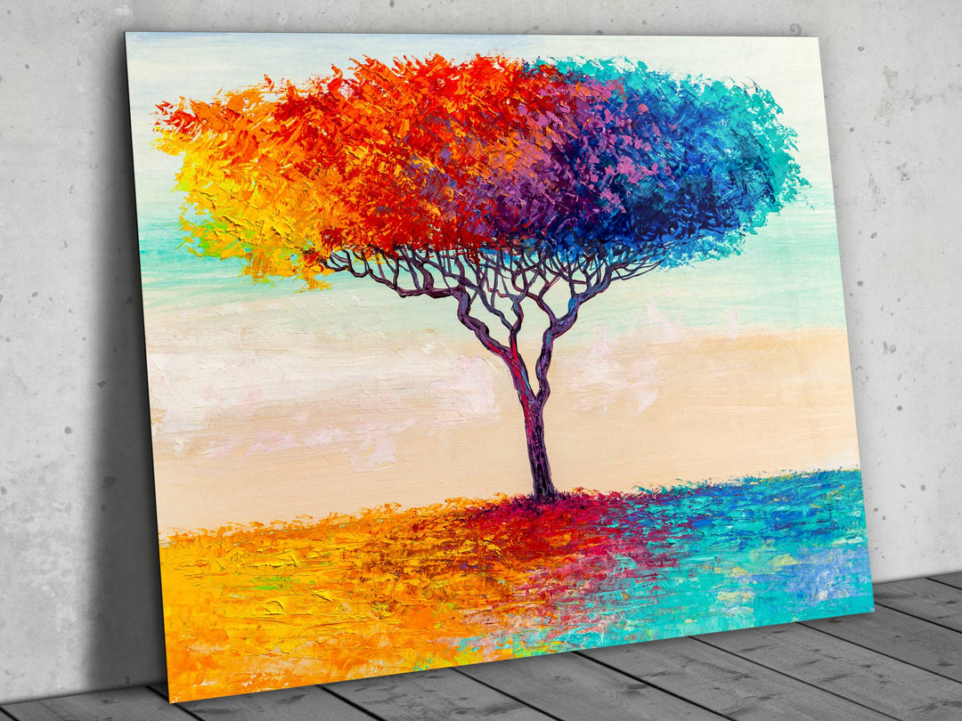 Abstract Watercolor Tree Glass Printing Wall Art- Home&Office Wall Decor