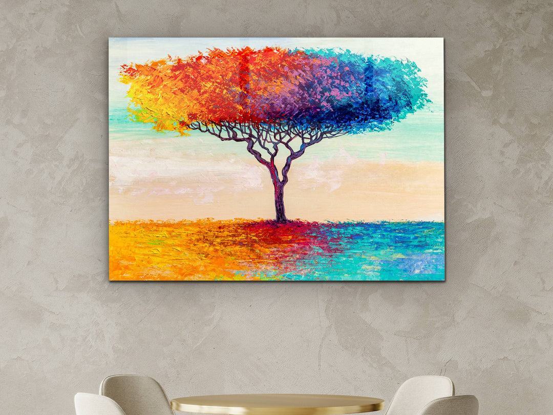 Abstract Watercolor Tree Glass Printing Wall Art- Home&Office Wall Decor