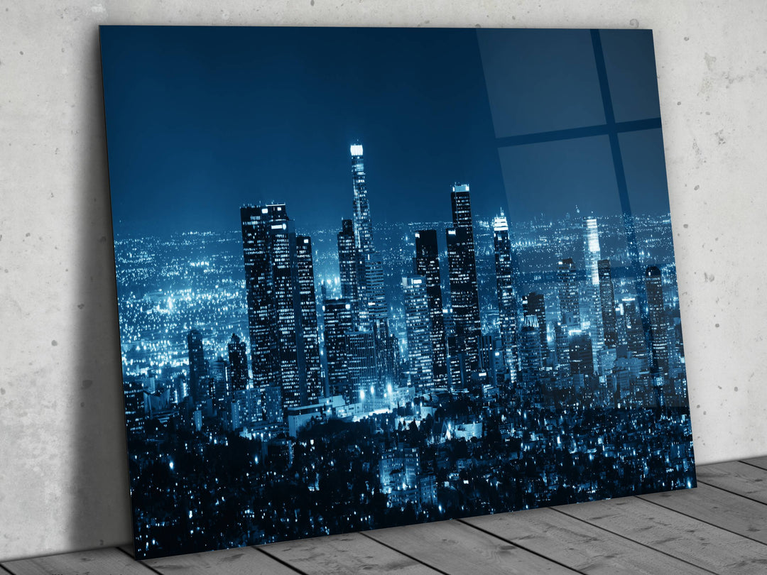 Cityscape Los Angeles Glass Printing Wall Art - Modern Wall Decor