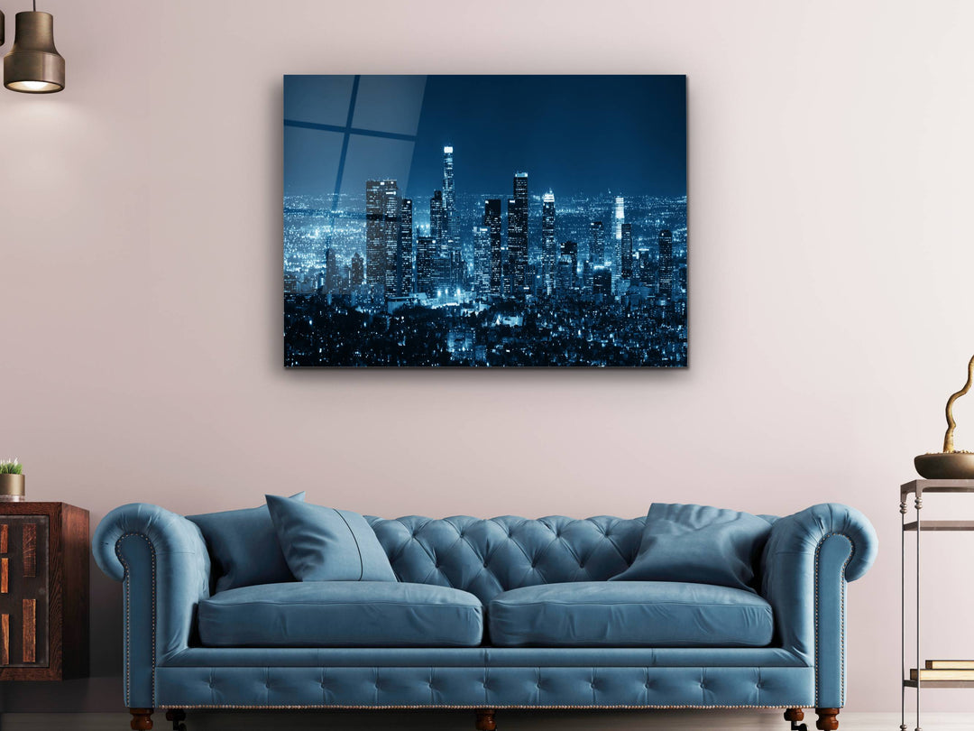 Cityscape Los Angeles Glass Printing Wall Art - Modern Wall Decor