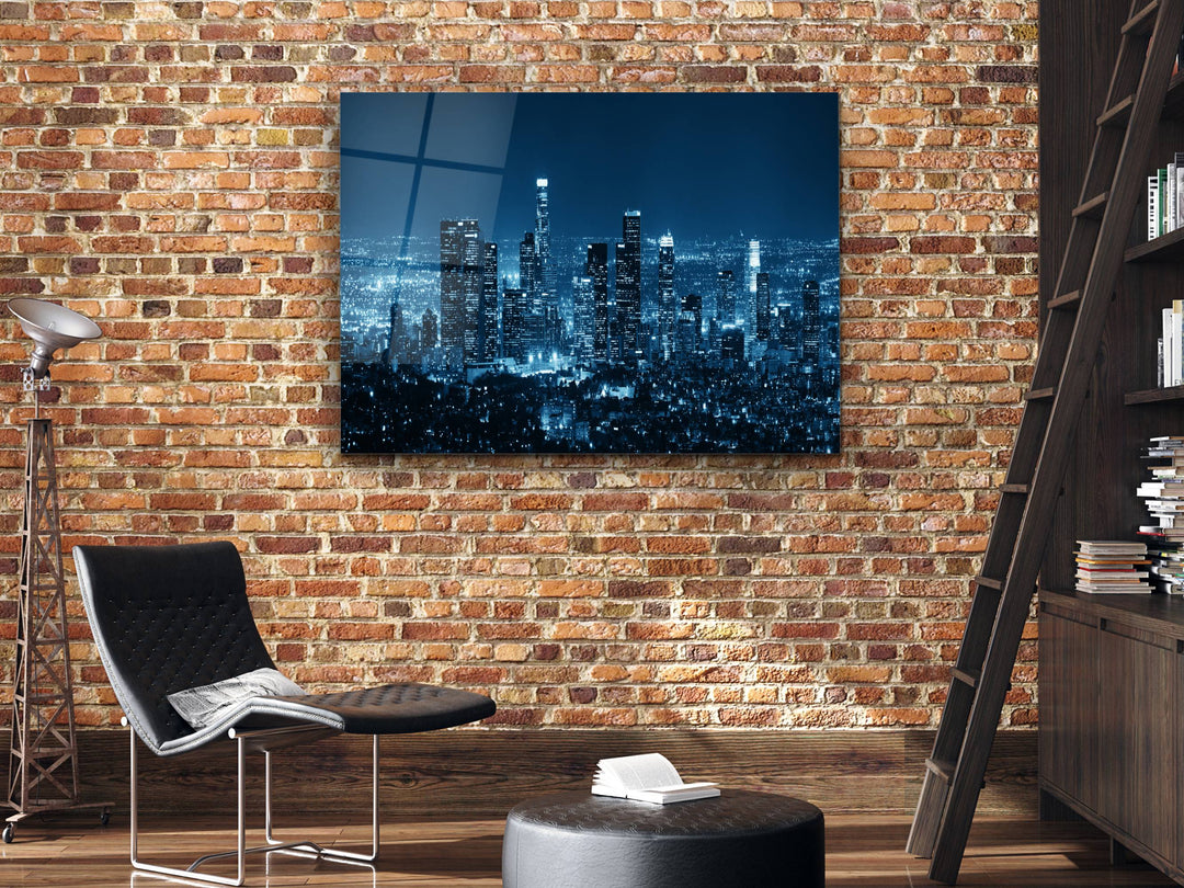 Cityscape Los Angeles Glass Printing Wall Art - Modern Wall Decor