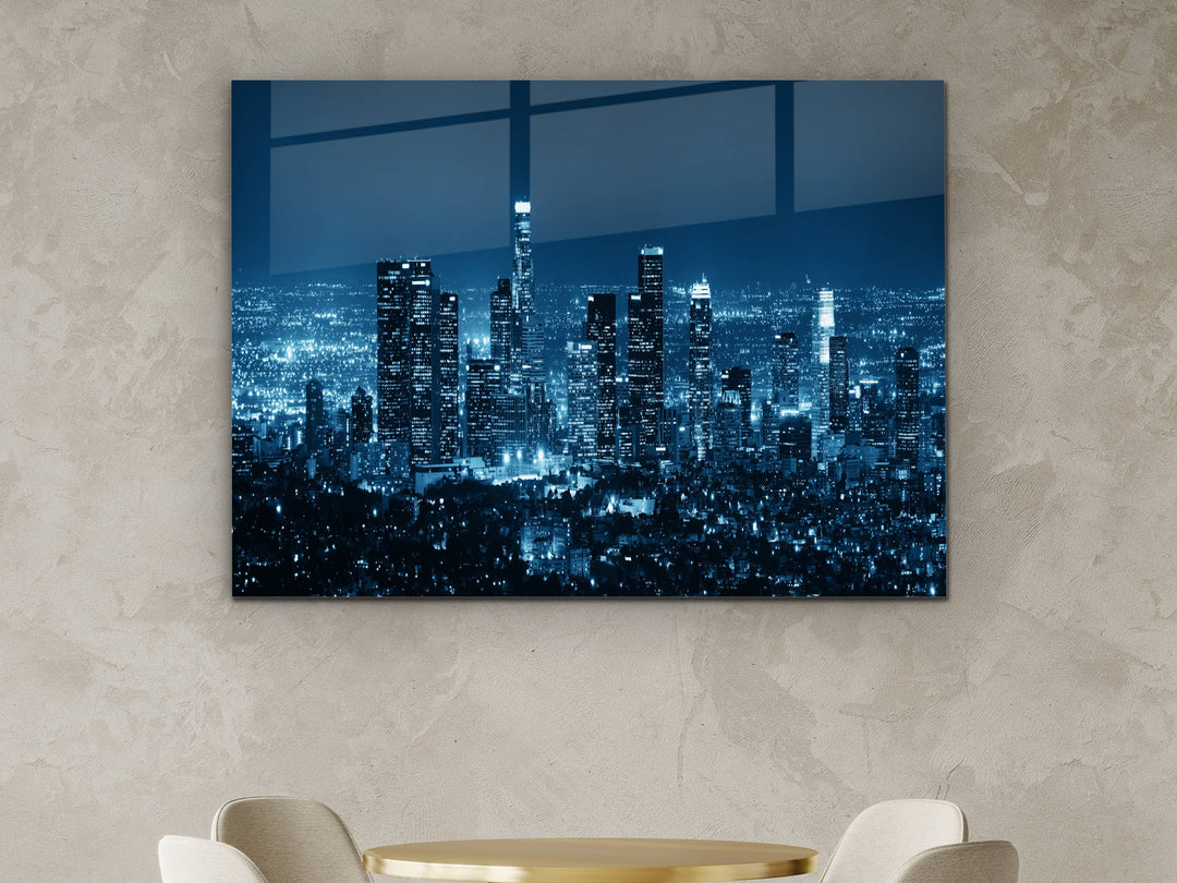 Cityscape Los Angeles Glass Printing Wall Art - Modern Wall Decor