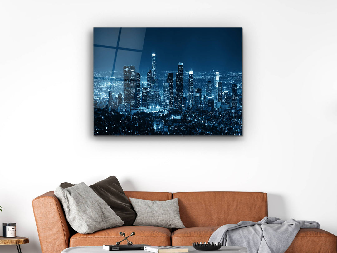 Cityscape Los Angeles Glass Printing Wall Art - Modern Wall Decor