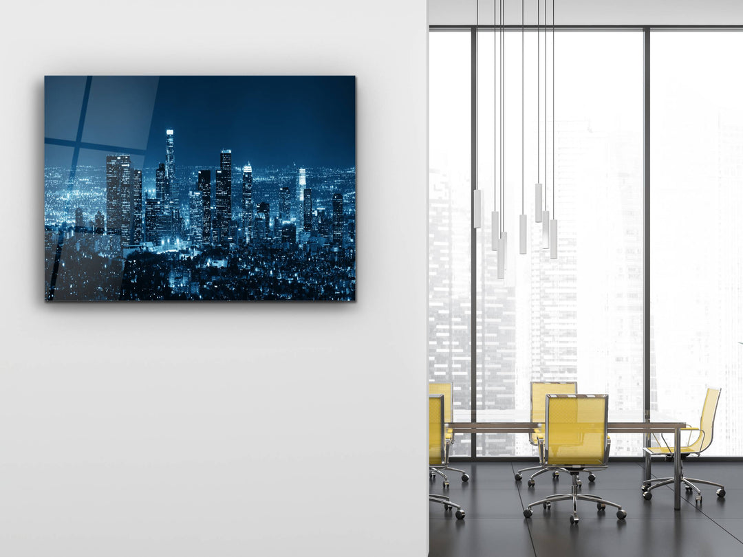 Cityscape Los Angeles Glass Printing Wall Art - Modern Wall Decor