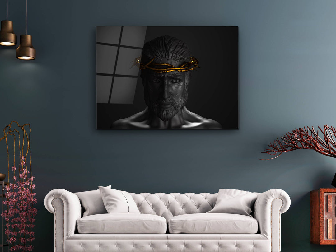 Jesus Christ Glass Printing Wall Art - Religious Glass Wall Decor