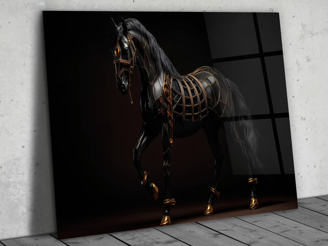 Horse Glass Printing Wall Art - Modern Glass Wall Decor