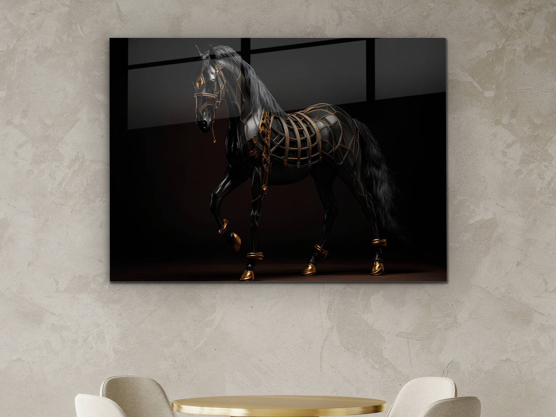 Horse Glass Printing Wall Art - Modern Glass Wall Decor