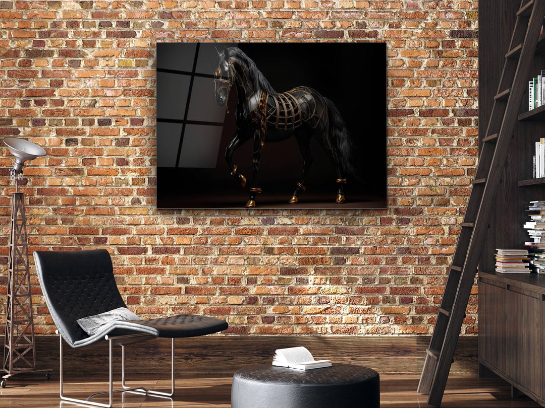 Horse Glass Printing Wall Art - Modern Glass Wall Decor