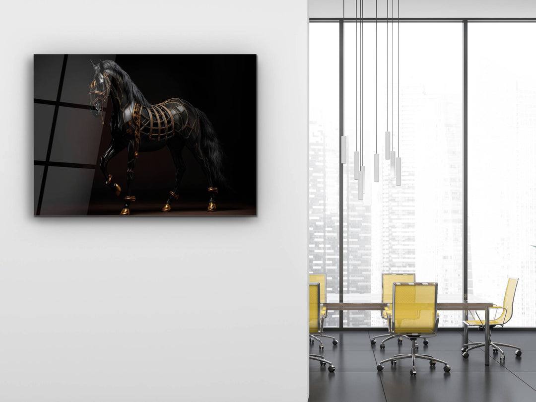 Horse Glass Printing Wall Art - Modern Glass Wall Decor