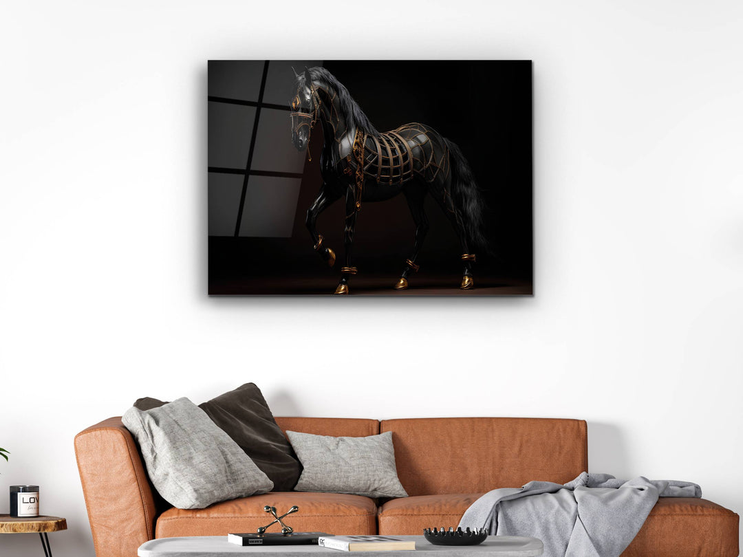 Horse Glass Printing Wall Art - Modern Glass Wall Decor