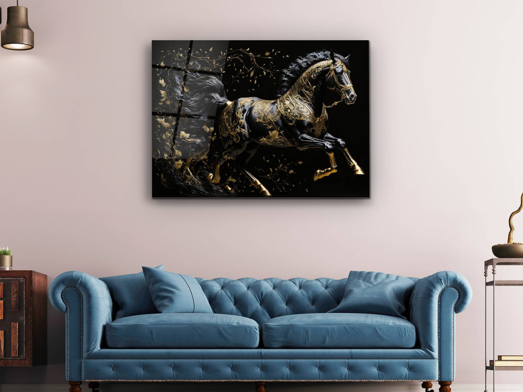 Horse Glass Printing Wall Art - Modern Glass Wall Decor