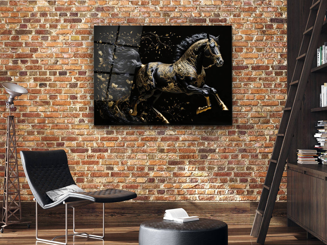 Horse Glass Printing Wall Art - Modern Glass Wall Decor