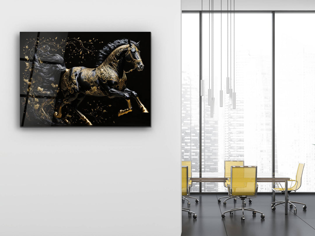 Horse Glass Printing Wall Art - Modern Glass Wall Decor