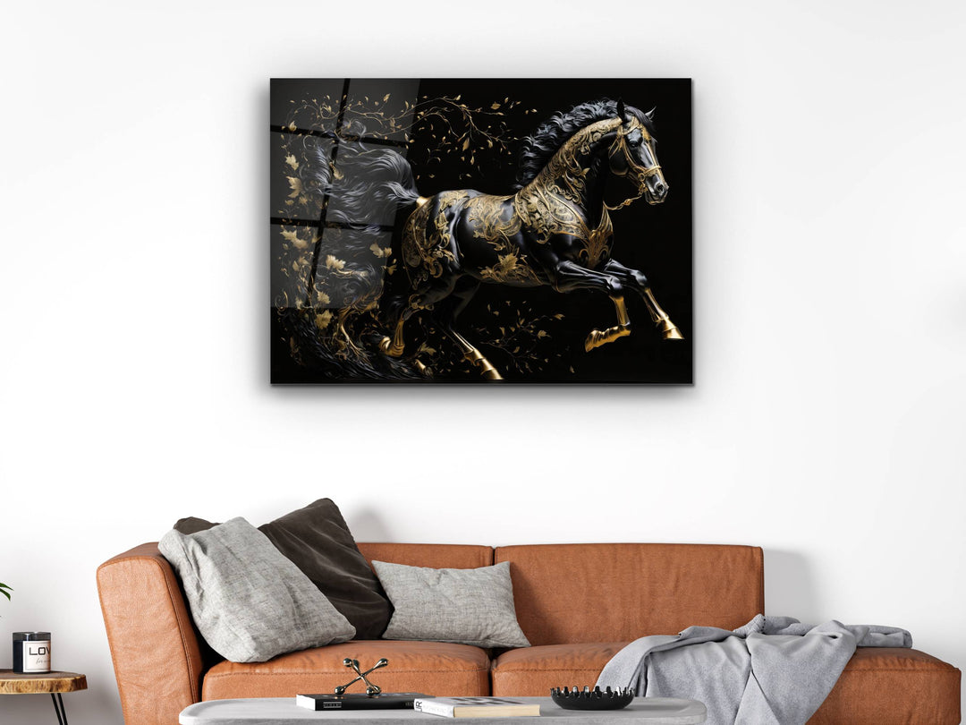 Horse Glass Printing Wall Art - Modern Glass Wall Decor