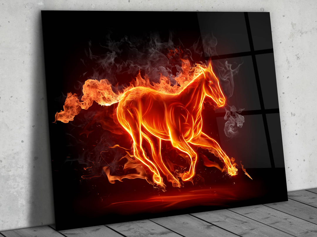 Horse Glass Printing Wall Art - Modern Glass Wall Decor