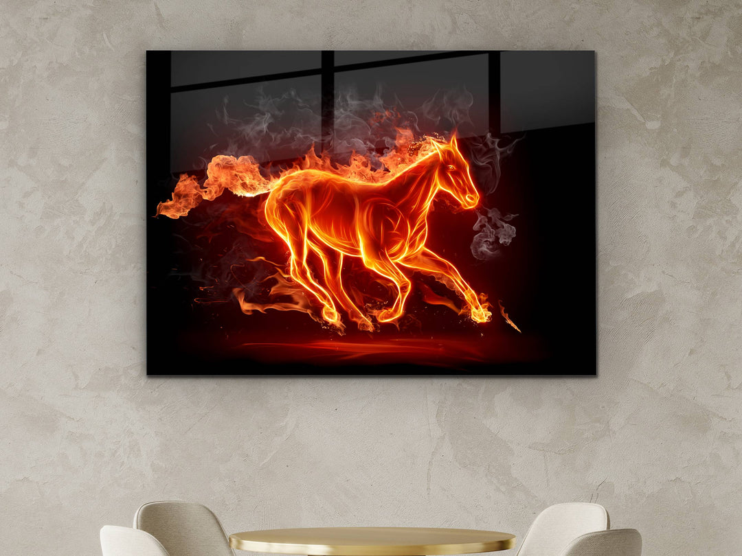 Horse Glass Printing Wall Art - Modern Glass Wall Decor