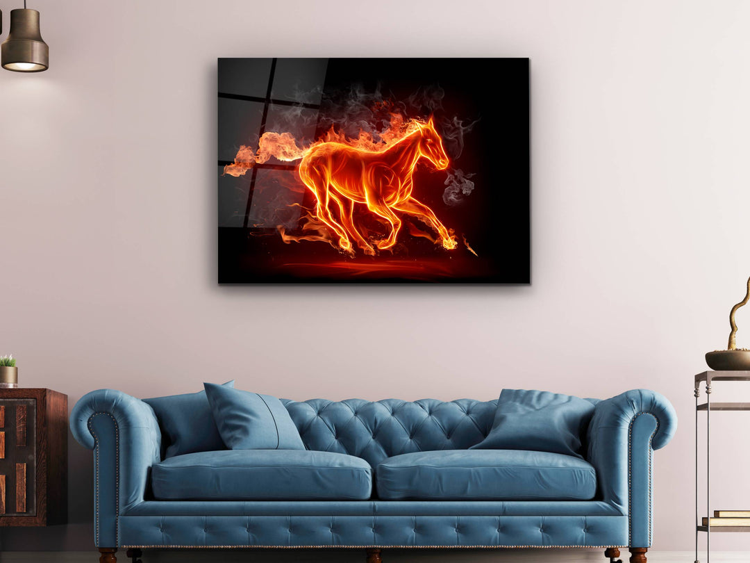 Horse Glass Printing Wall Art - Modern Glass Wall Decor