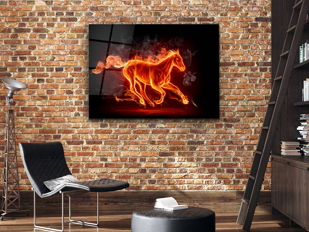 Horse Glass Printing Wall Art - Modern Glass Wall Decor