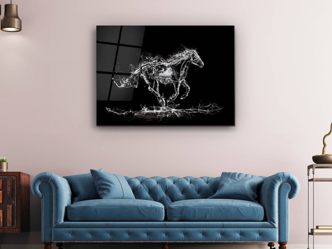 Horse Glass Printing Wall Art - Modern Glass Wall Decor