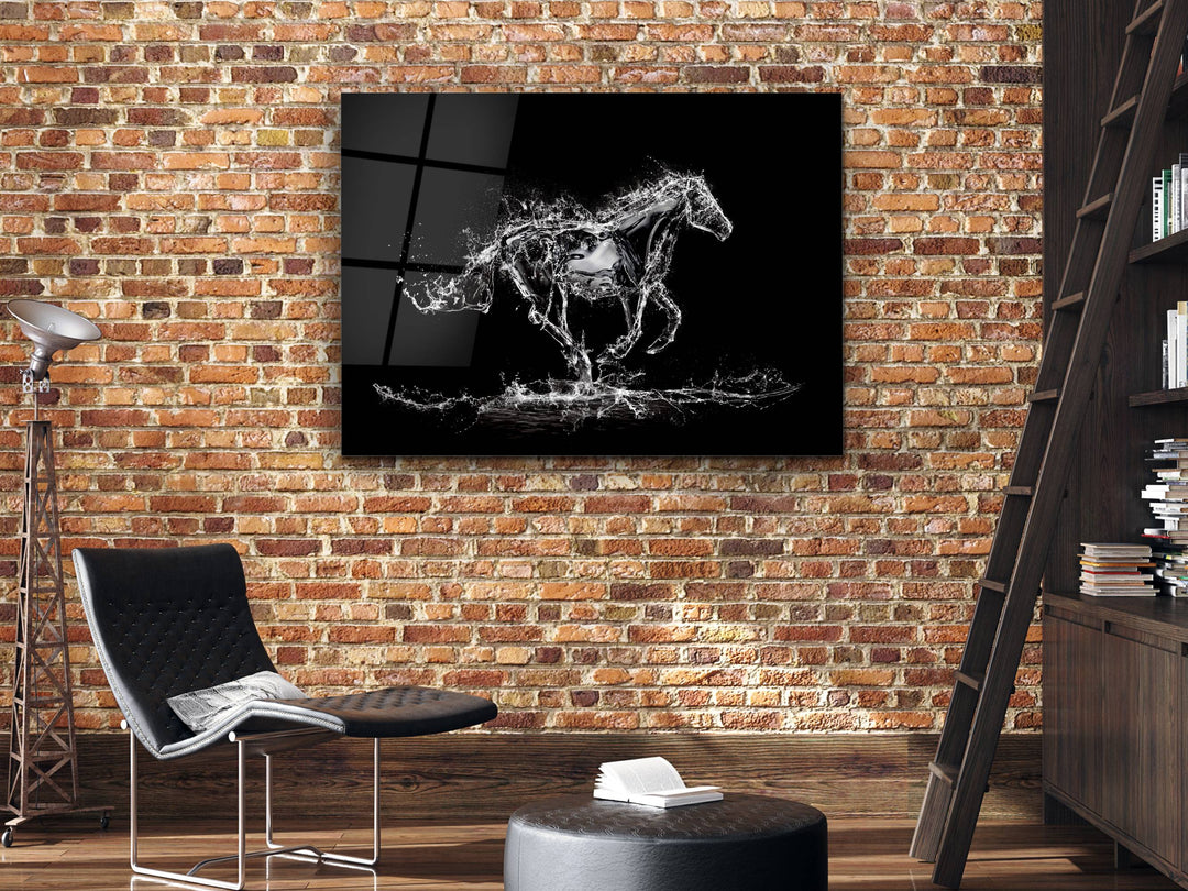 Horse Glass Printing Wall Art - Modern Glass Wall Decor