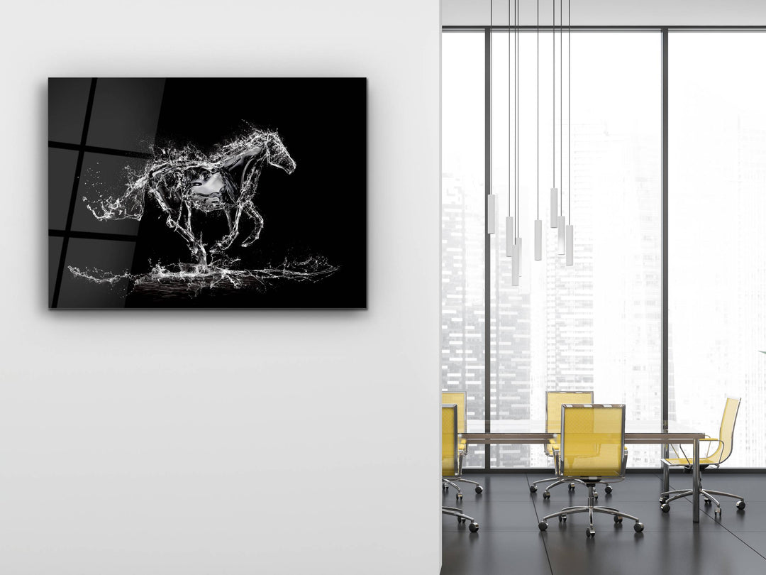 Horse Glass Printing Wall Art - Modern Glass Wall Decor