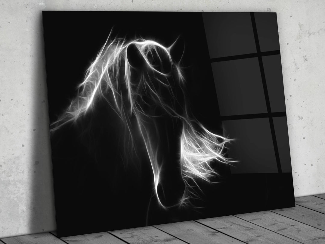 Horse Glass Printing Wall Art - Modern Glass Wall Decor