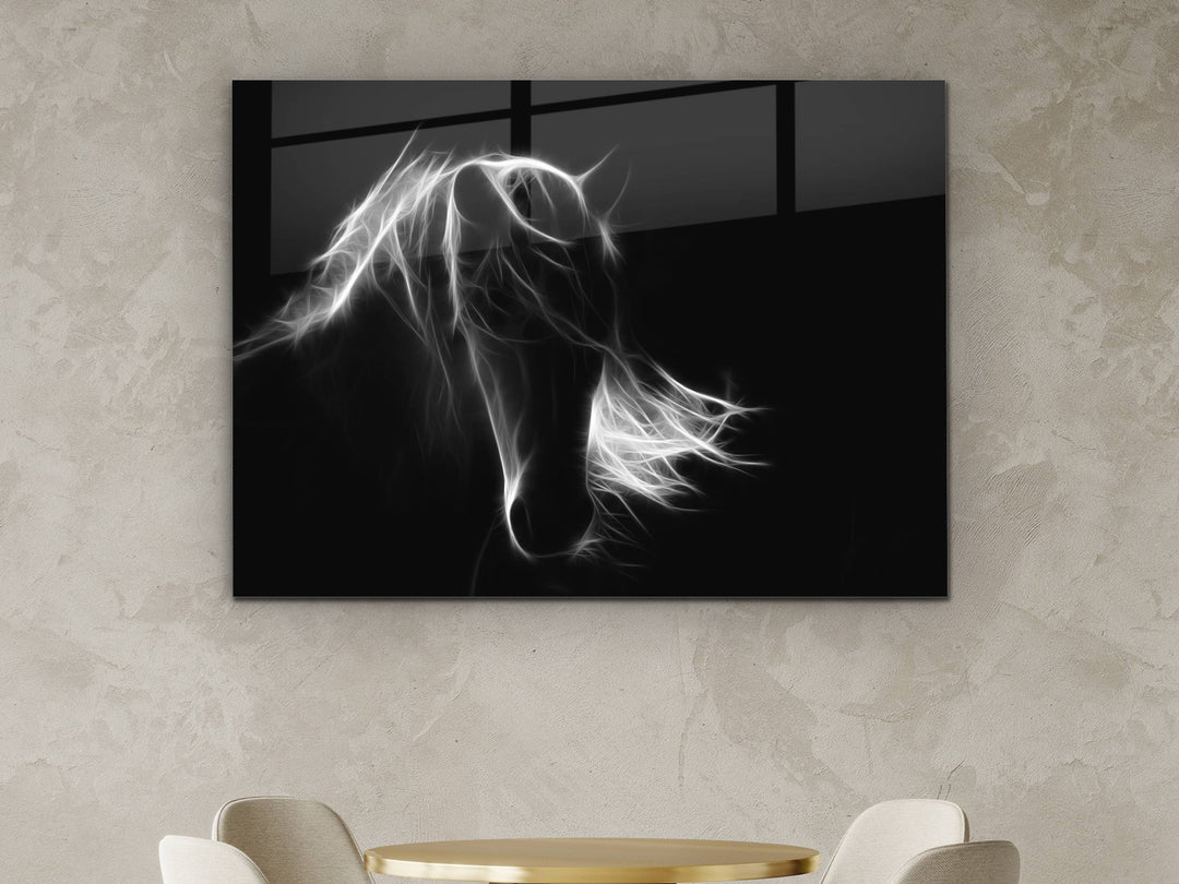 Horse Glass Printing Wall Art - Modern Glass Wall Decor