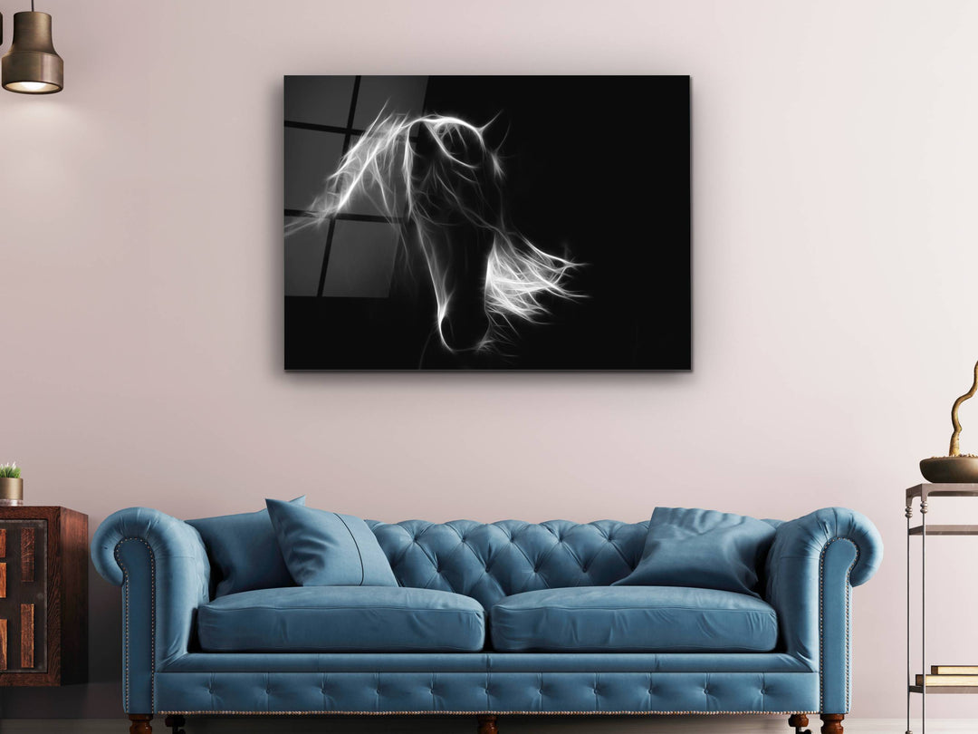 Horse Glass Printing Wall Art - Modern Glass Wall Decor