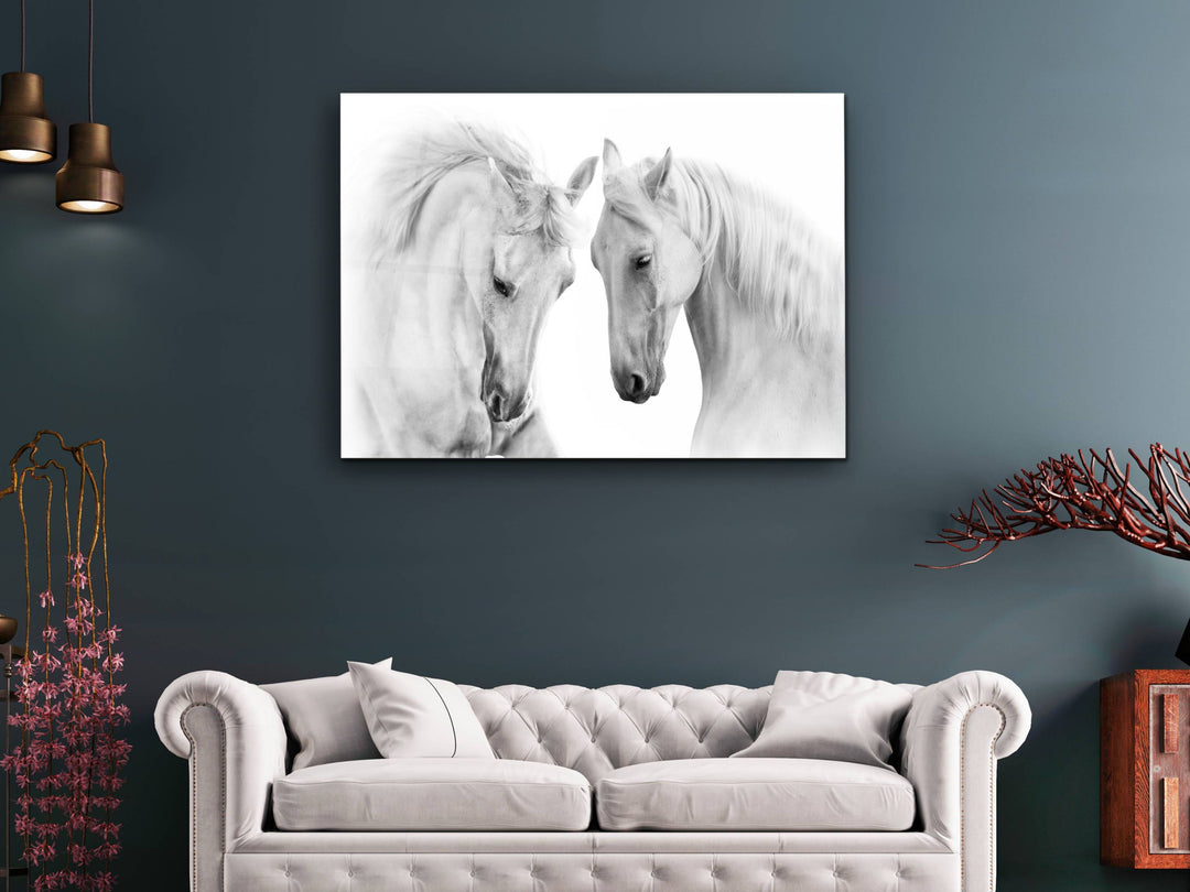 Horse Glass Printing Wall Art - Modern Glass Wall Decor