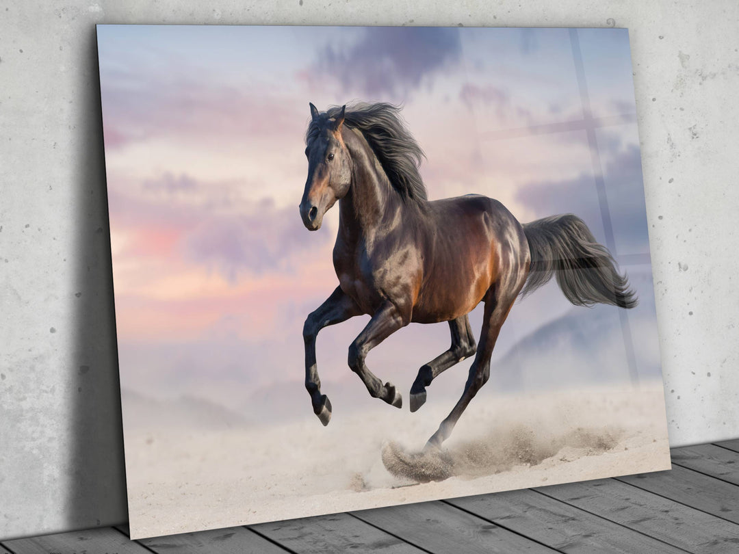 Horse Glass Printing Wall Art - Modern Glass Wall Decor