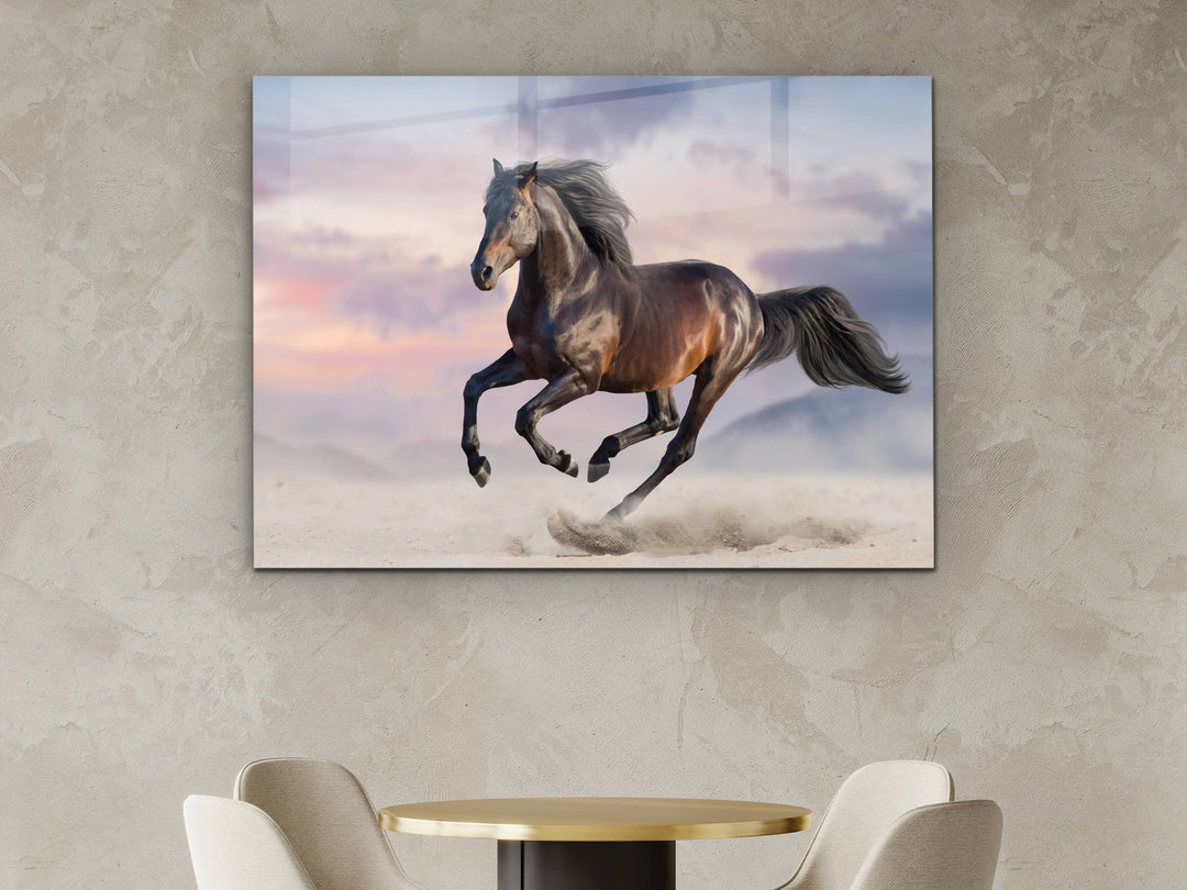 Horse Glass Printing Wall Art - Modern Glass Wall Decor